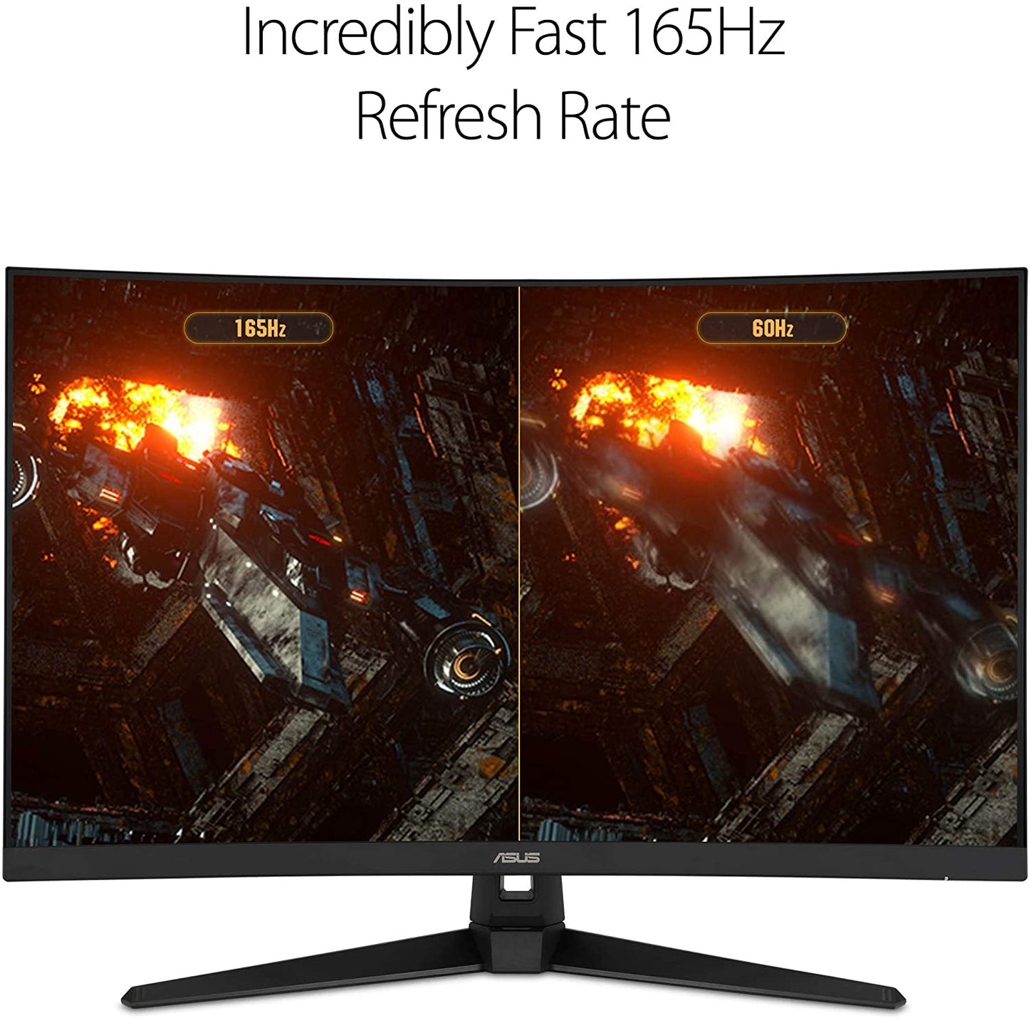 TUF Gaming 32" 1080P Curved Monitor (VG328H1B) - Full HD, 165Hz (Supports 144Hz), 1Ms, Extreme Low Motion Blur, Speaker, Adaptive-Sync, Freesync Premium, VESA Mountable, HDMI, Tilt Adjustable